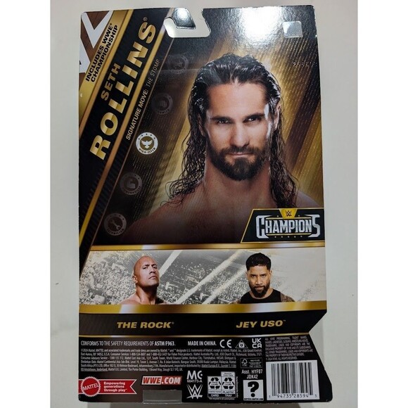 WWE Wrestling Main Event Series Champions Seth Rollins Action Figure Title Belt - Picture 2 of 5